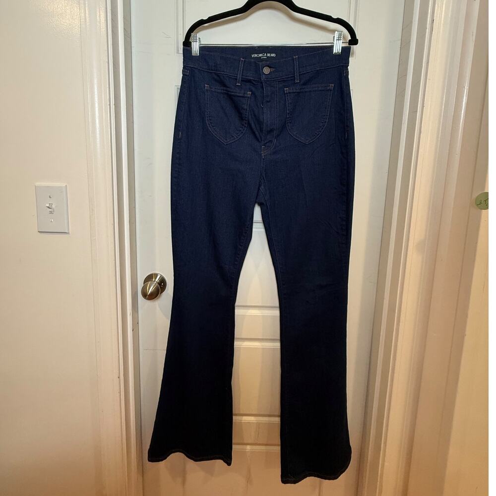 NWT Veronica Beard Dylan High Rise Straight Leg Jeans City Lights Size 31